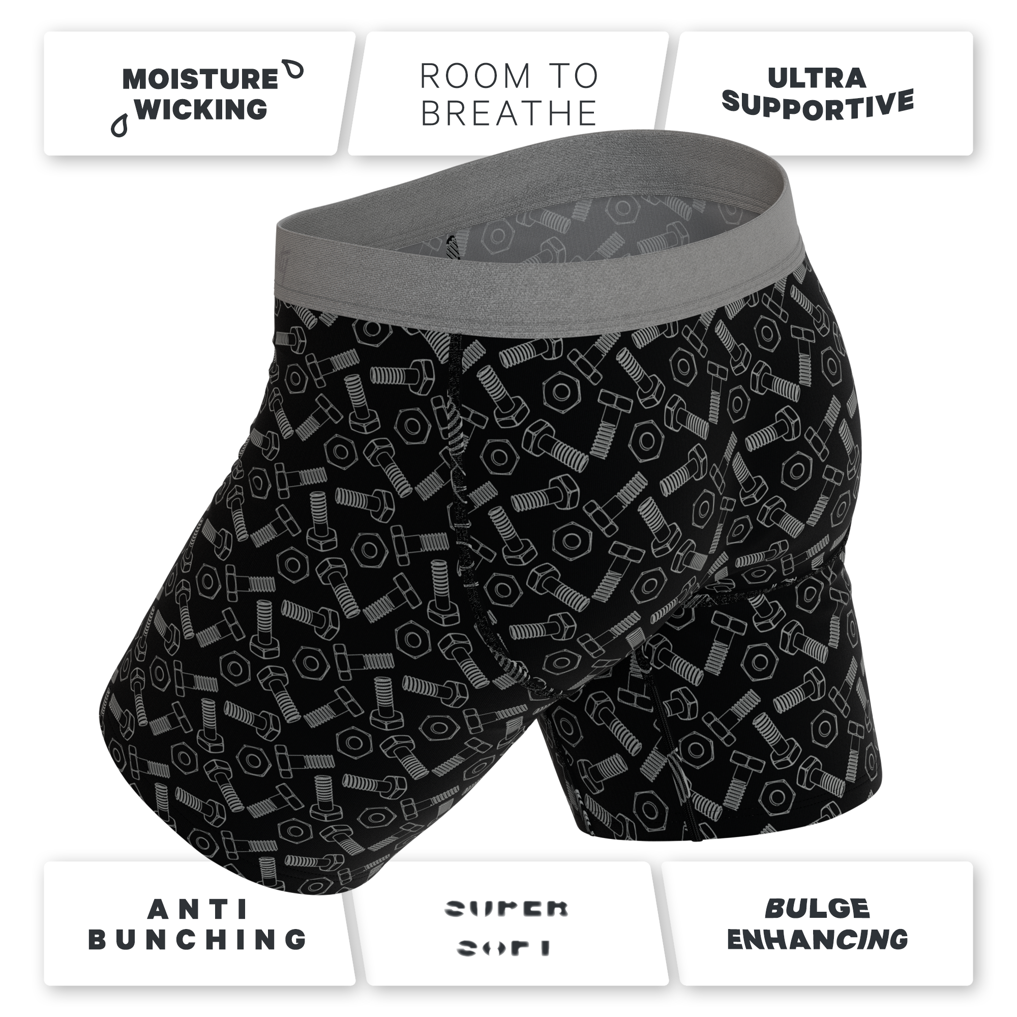 The Torque It | Wrench Ball Hammock® Boxer - Long Leg - Shinesty