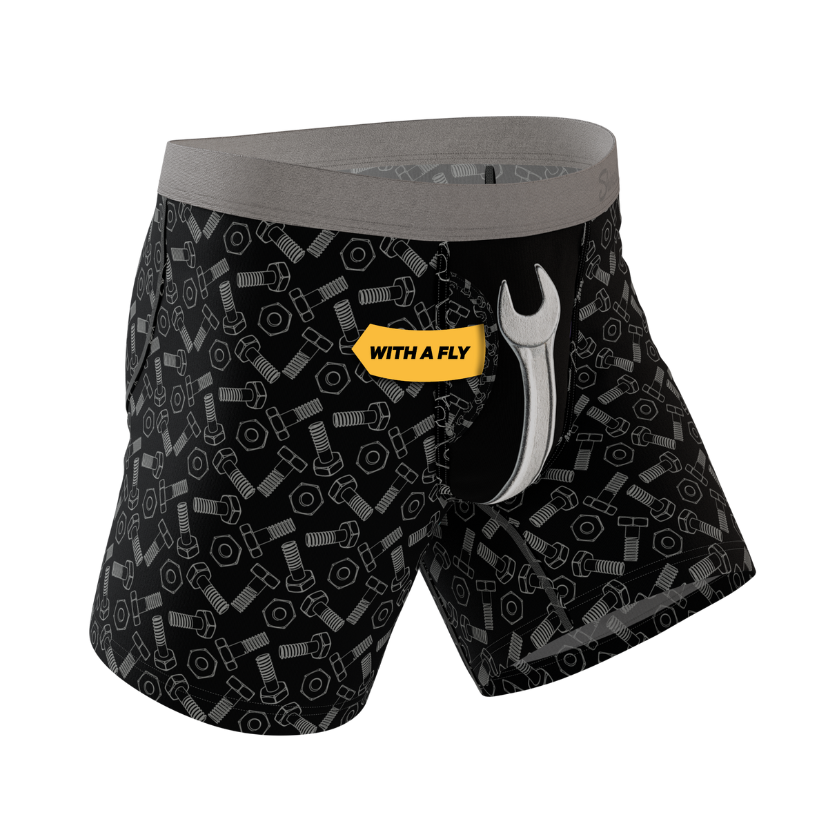 The Torque It | Wrench Ball Hammock® Pouch Underwear With Fly - Shinesty