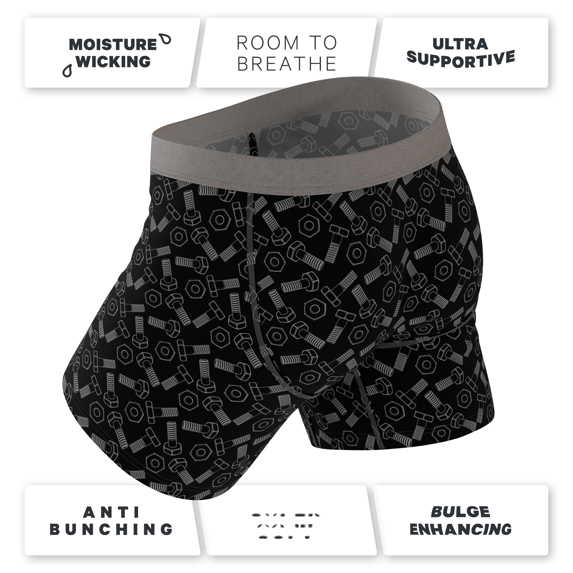The Torque It | Wrench Ball Hammock® Pouch Underwear With Fly - Shinesty