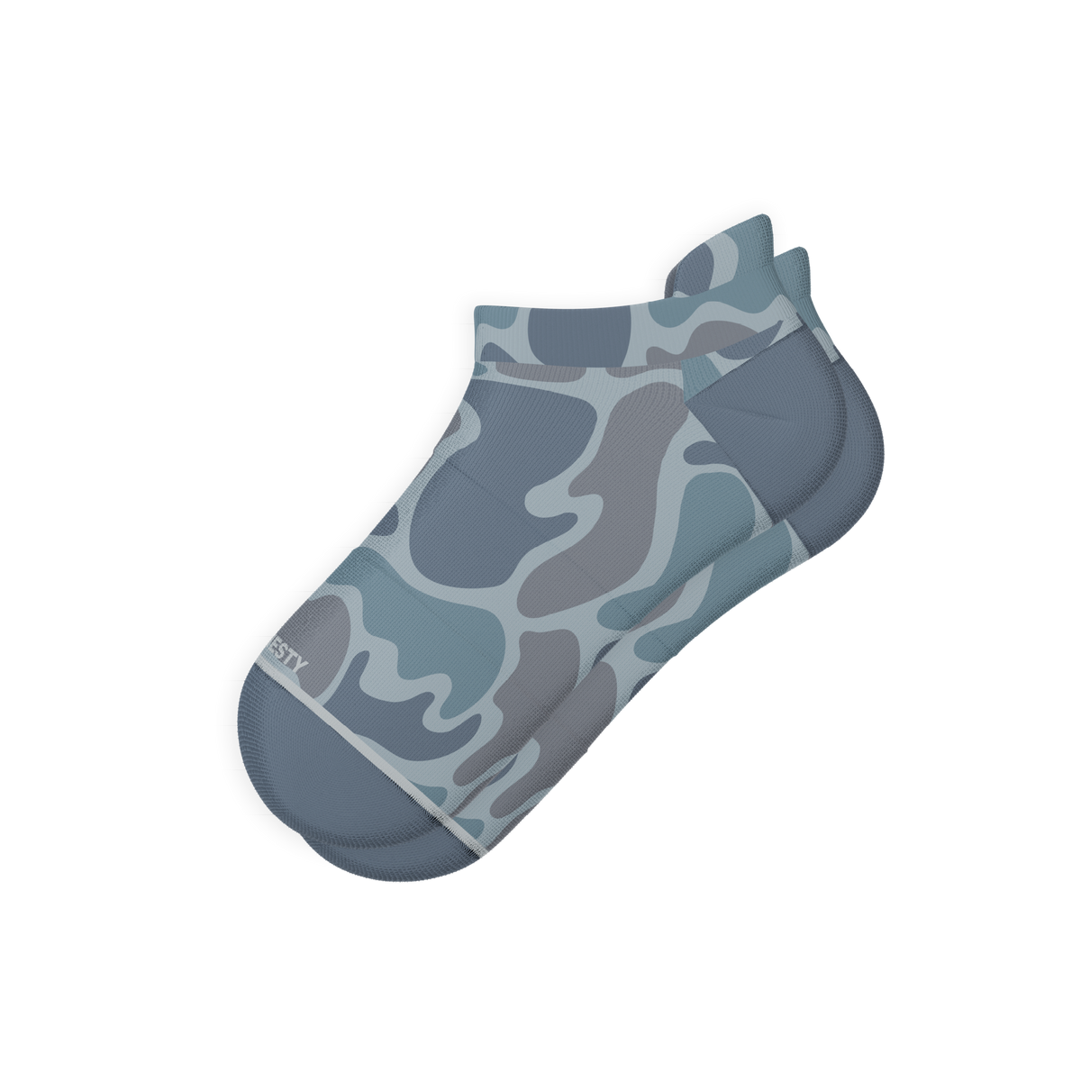 The Trail Runner | Tonal Grey Camoflauge Heel Hammock™ Ankle Socks - Shinesty