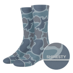 The Trail Runner | Tonal Grey Camoflauge Heel Hammock™ Crew Socks - Shinesty