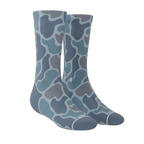 The Trail Runner | Tonal Grey Camoflauge Heel Hammock™ Crew Socks - Shinesty
