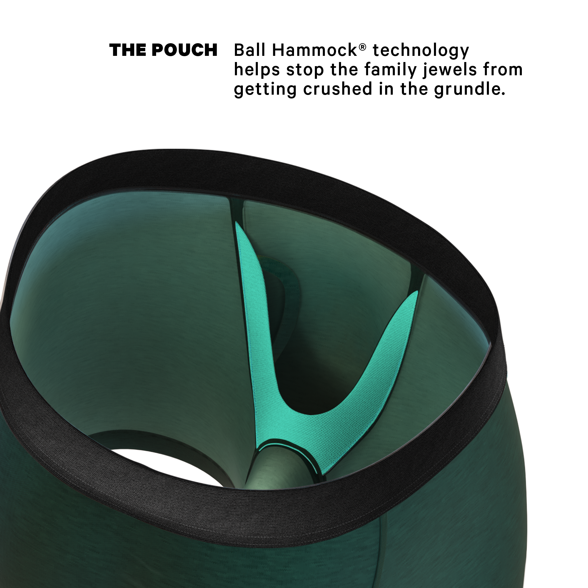 The Tree Falls | Forest Green Ball Hammock® Boxer - Long Leg - Shinesty