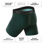 The Tree Falls | Forest Green Ball Hammock® Boxer - Long Leg - Shinesty