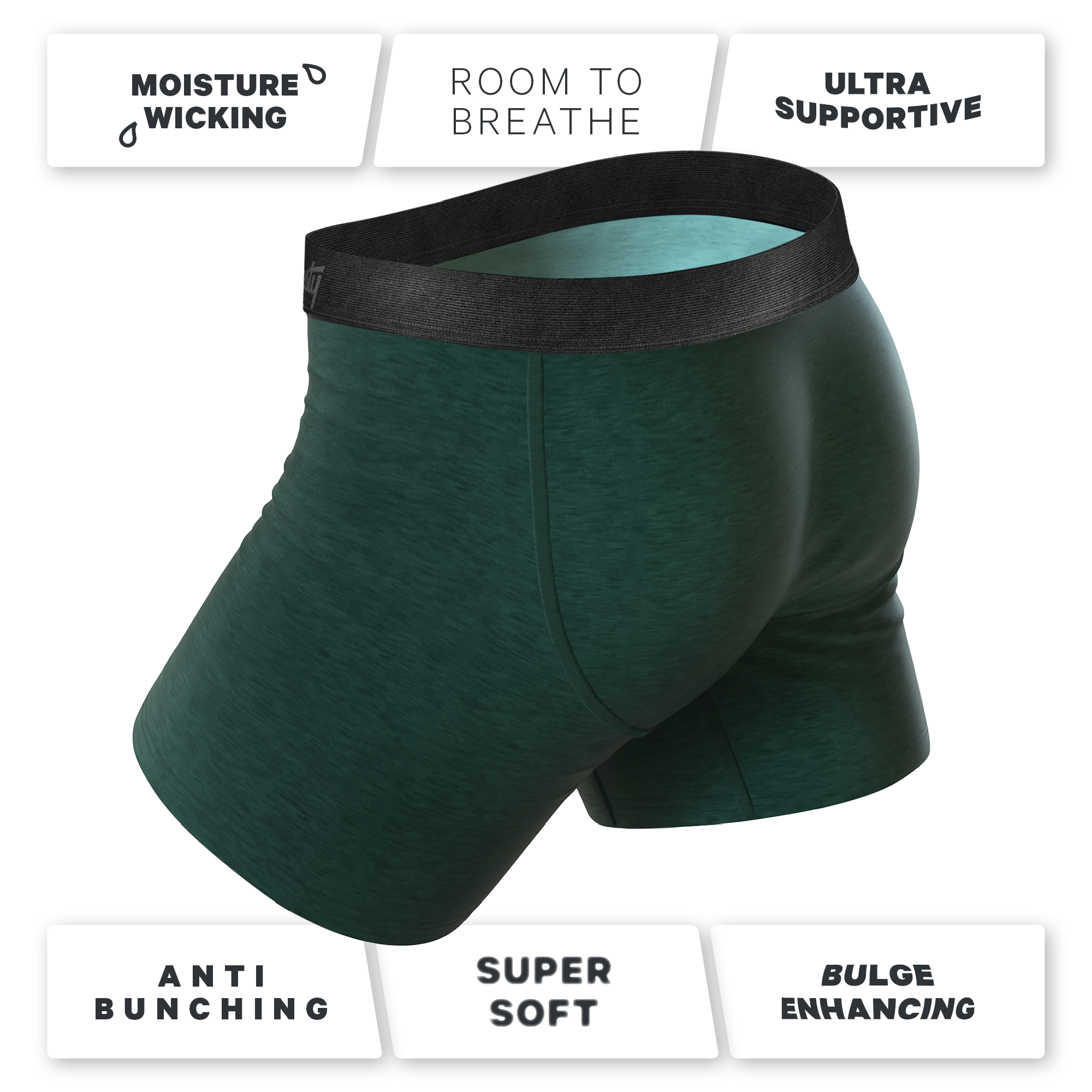 The Tree Falls | Forest Green Ball Hammock® Pouch Underwear With Fly - Shinesty