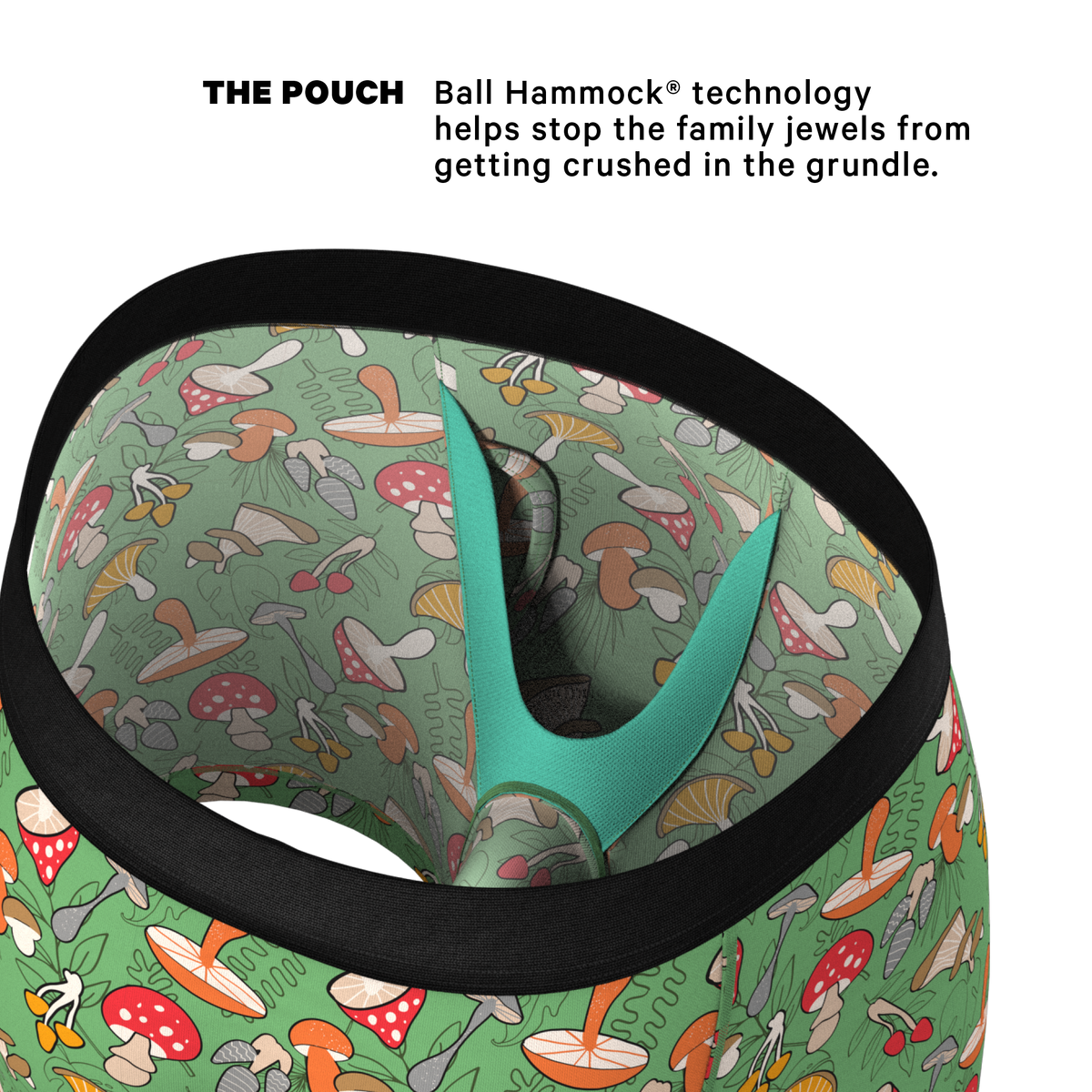 The Trip Advisor | Mushroom Ball Hammock® Pouch Underwear With Fly - Shinesty