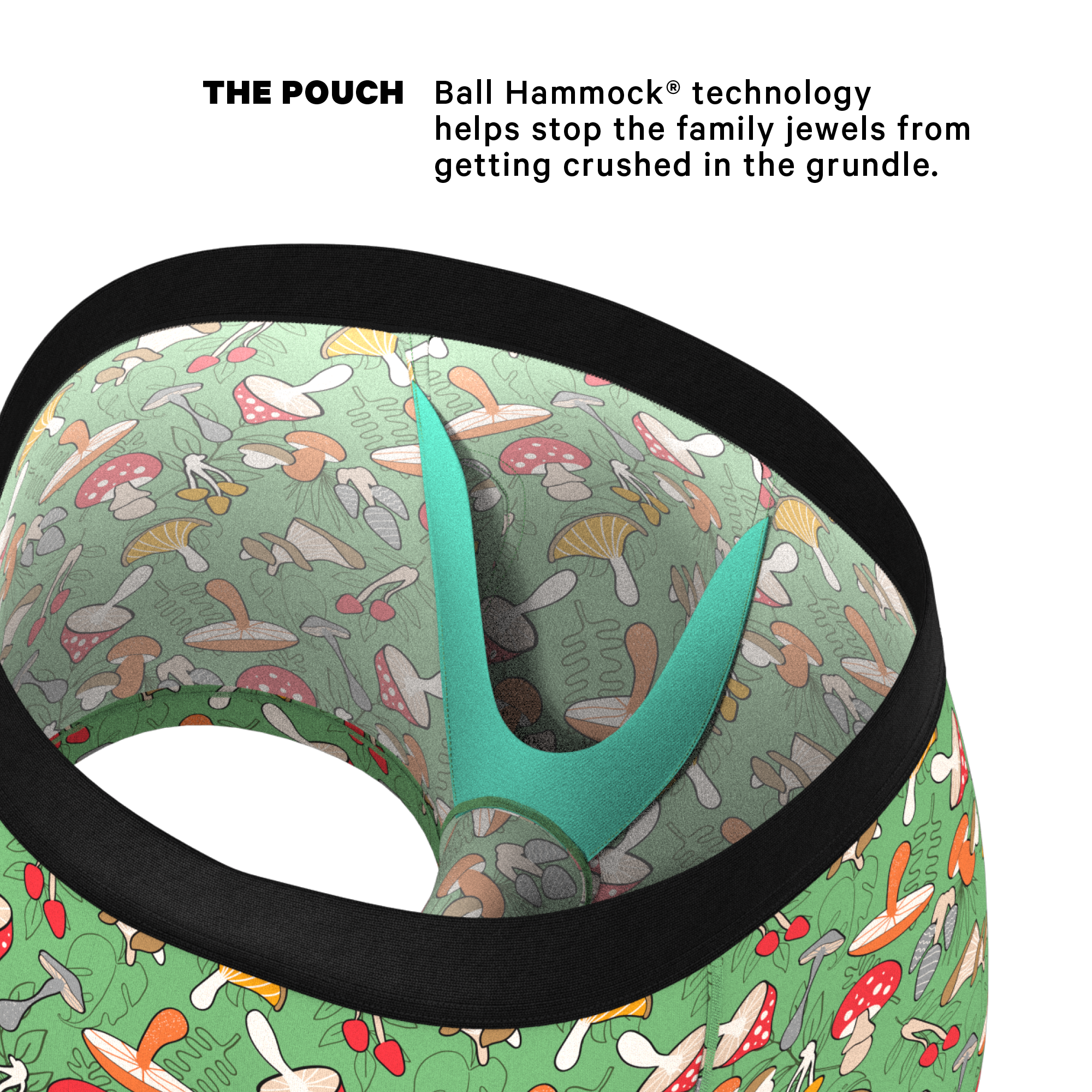 The Trip Advisor | Mushroom Ball Hammock® Pouch Trunks Underwear - Shinesty