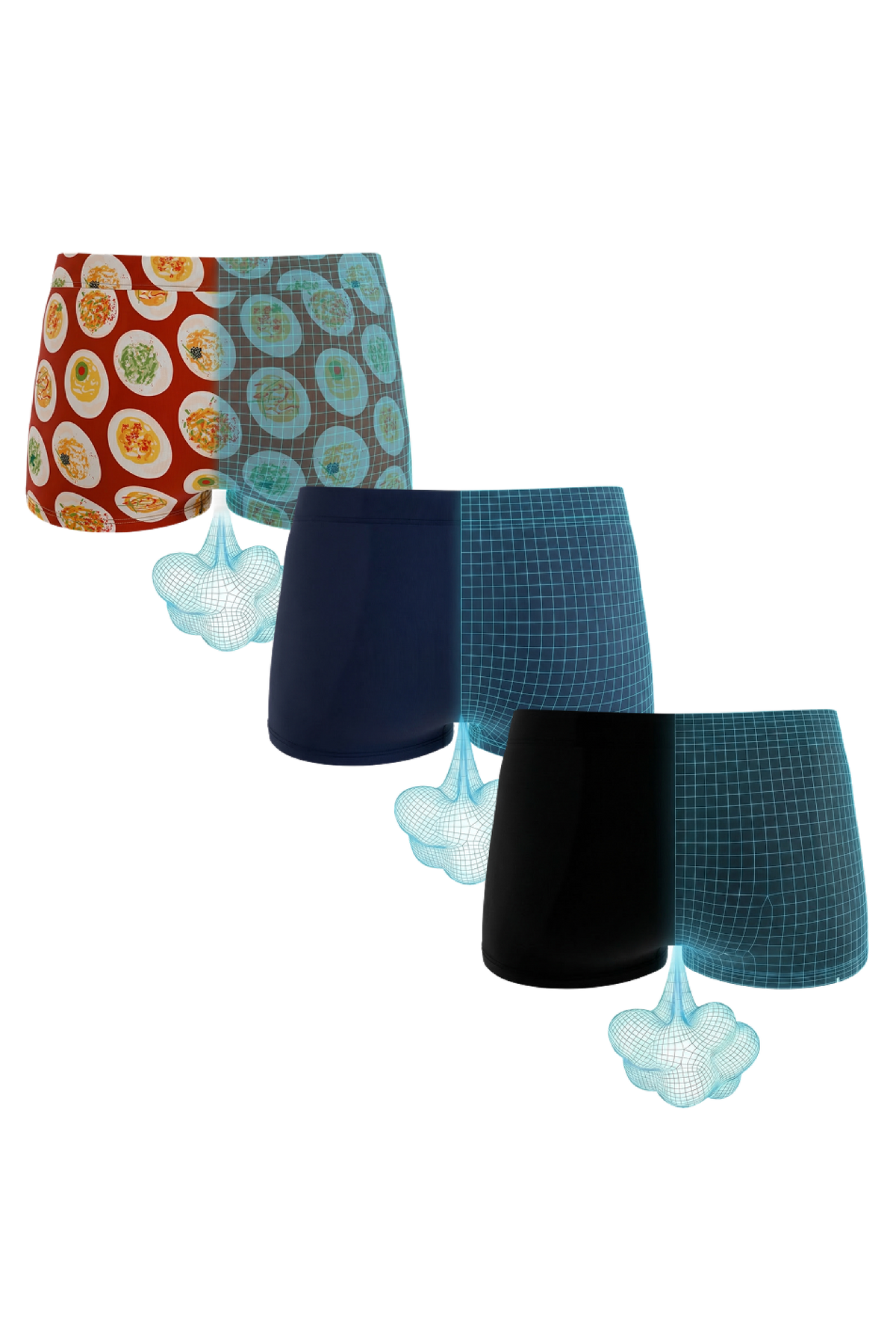 The Incognito | Fart Proof Boyshort Underwear 3 Pack - Shinesty