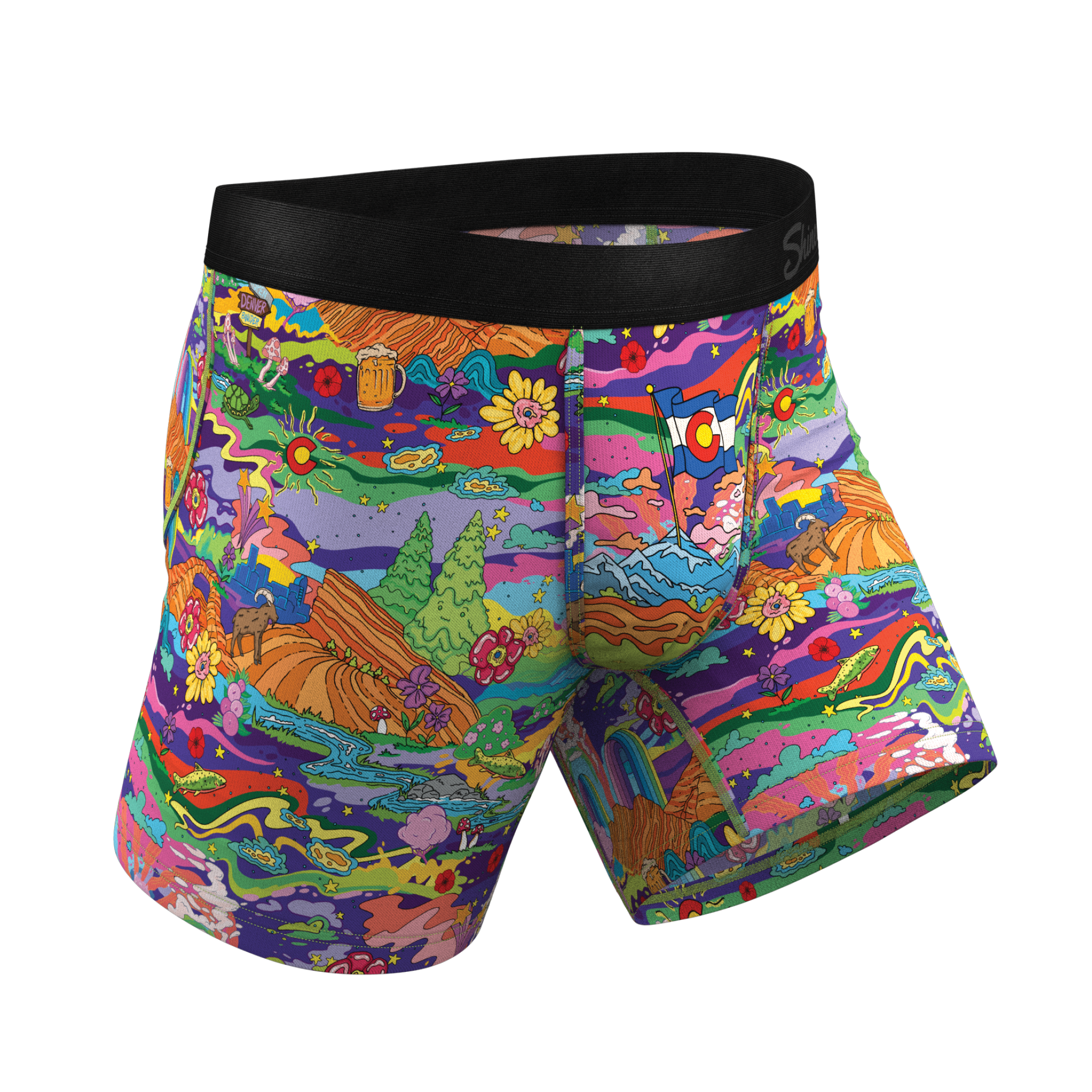 The Trippy Colorado | Trippy Colorado Ball Hammock® Pouch Underwear With Fly - Shinesty
