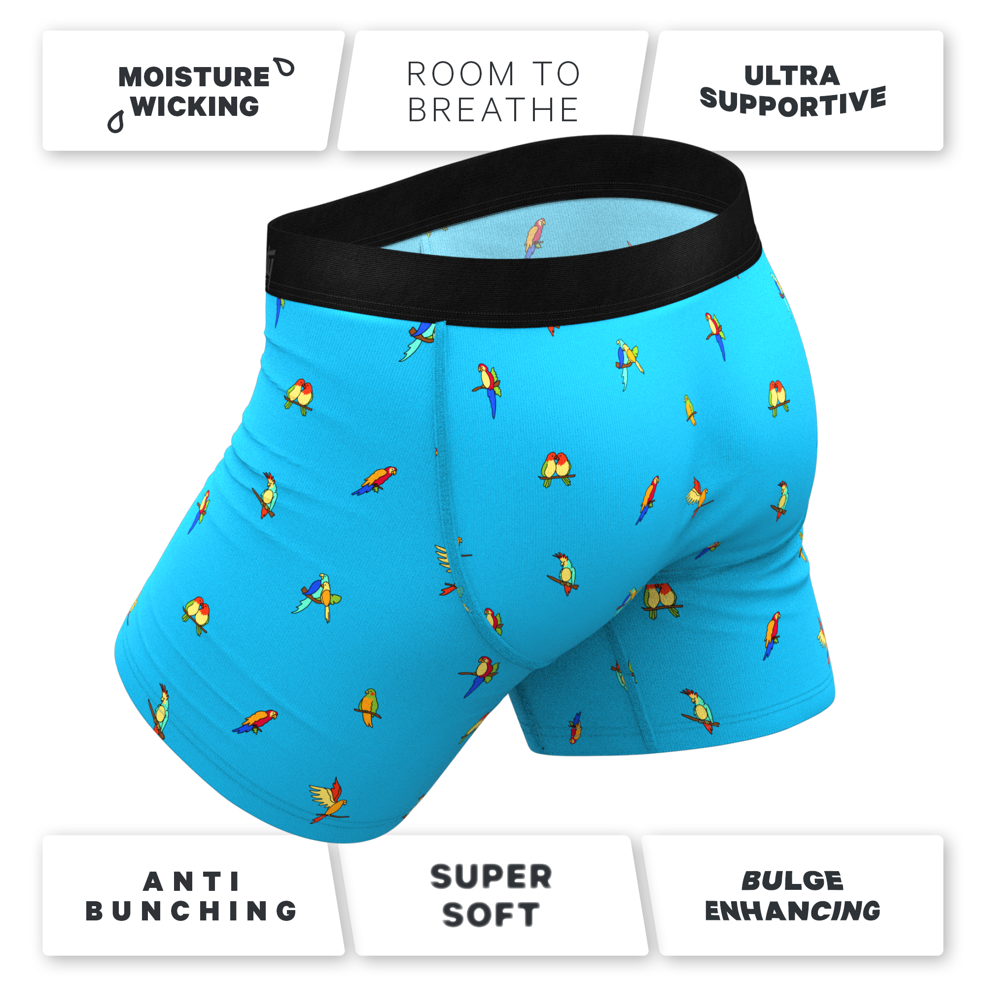 The Tweet Yourself | Parrot Ball Hammock® Pouch Underwear With Fly - Shinesty