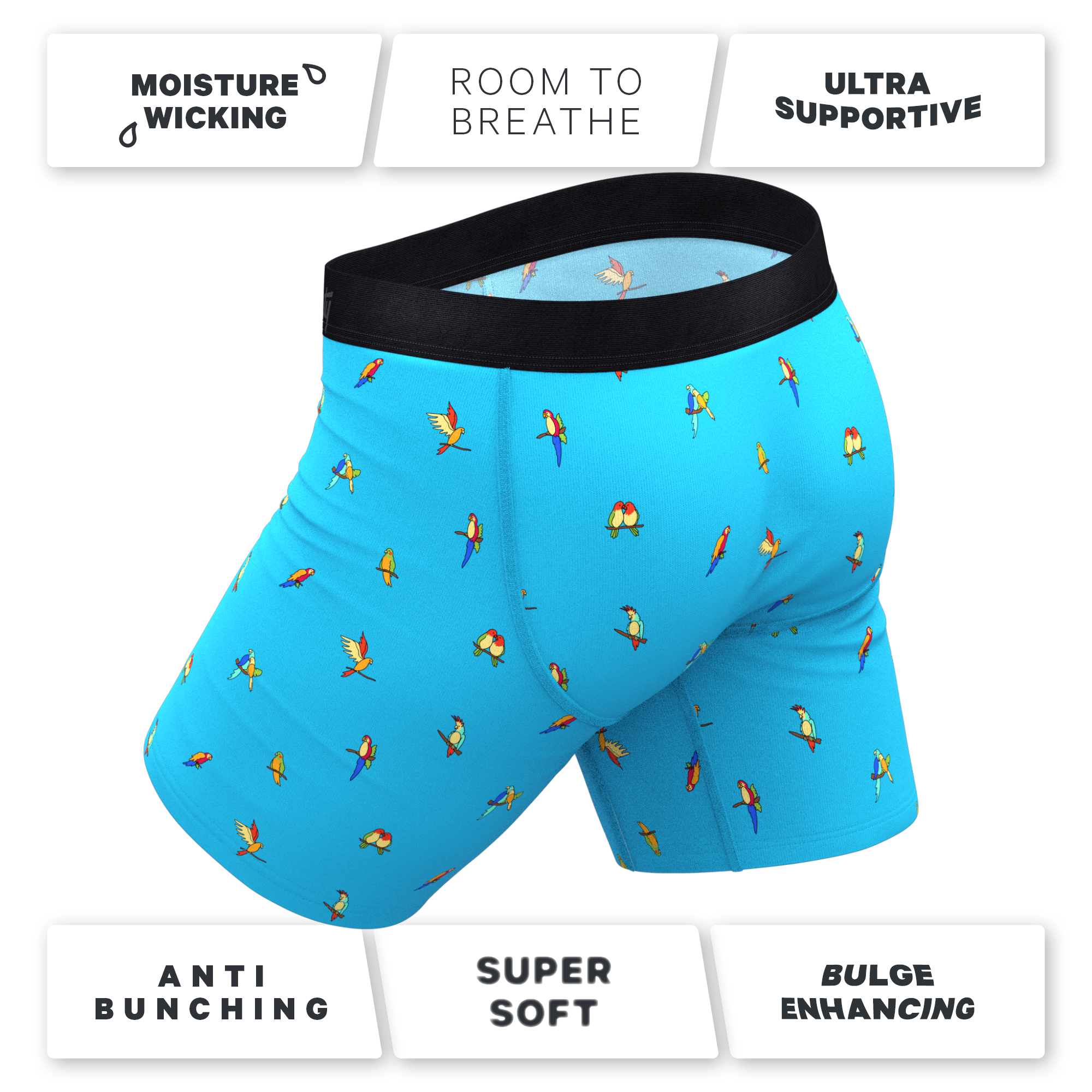 The Tweet Yourself | Parrot Ball Hammock® Boxer - Long Leg - Shinesty