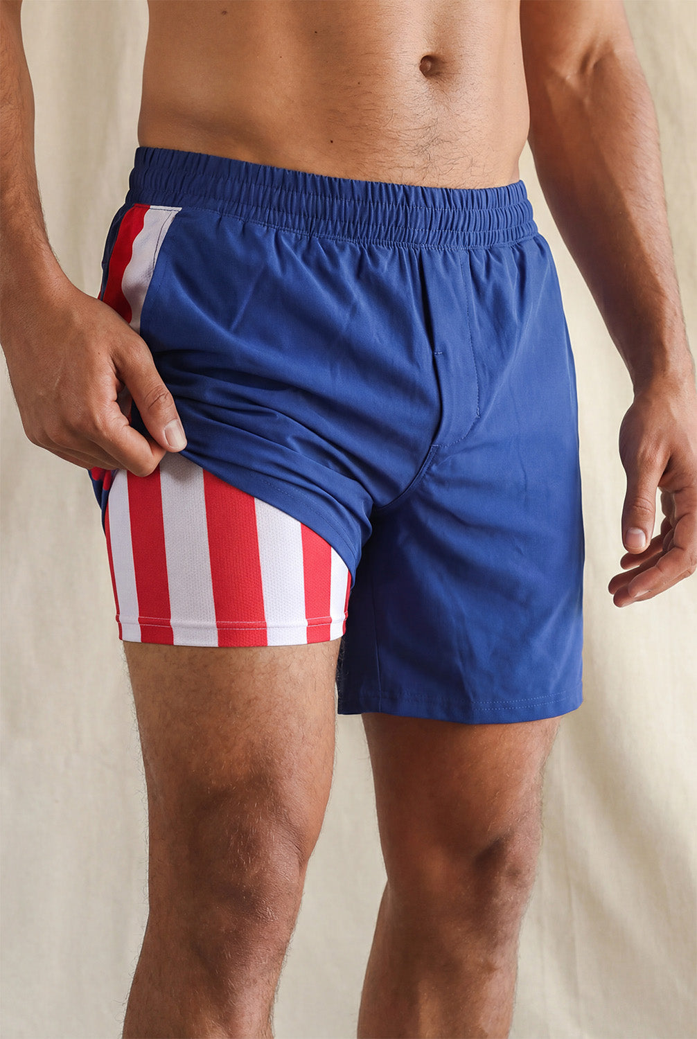 The Double Duty | American Flag Ball Hammock® 7 Inch Athletic Shorts - Shinesty