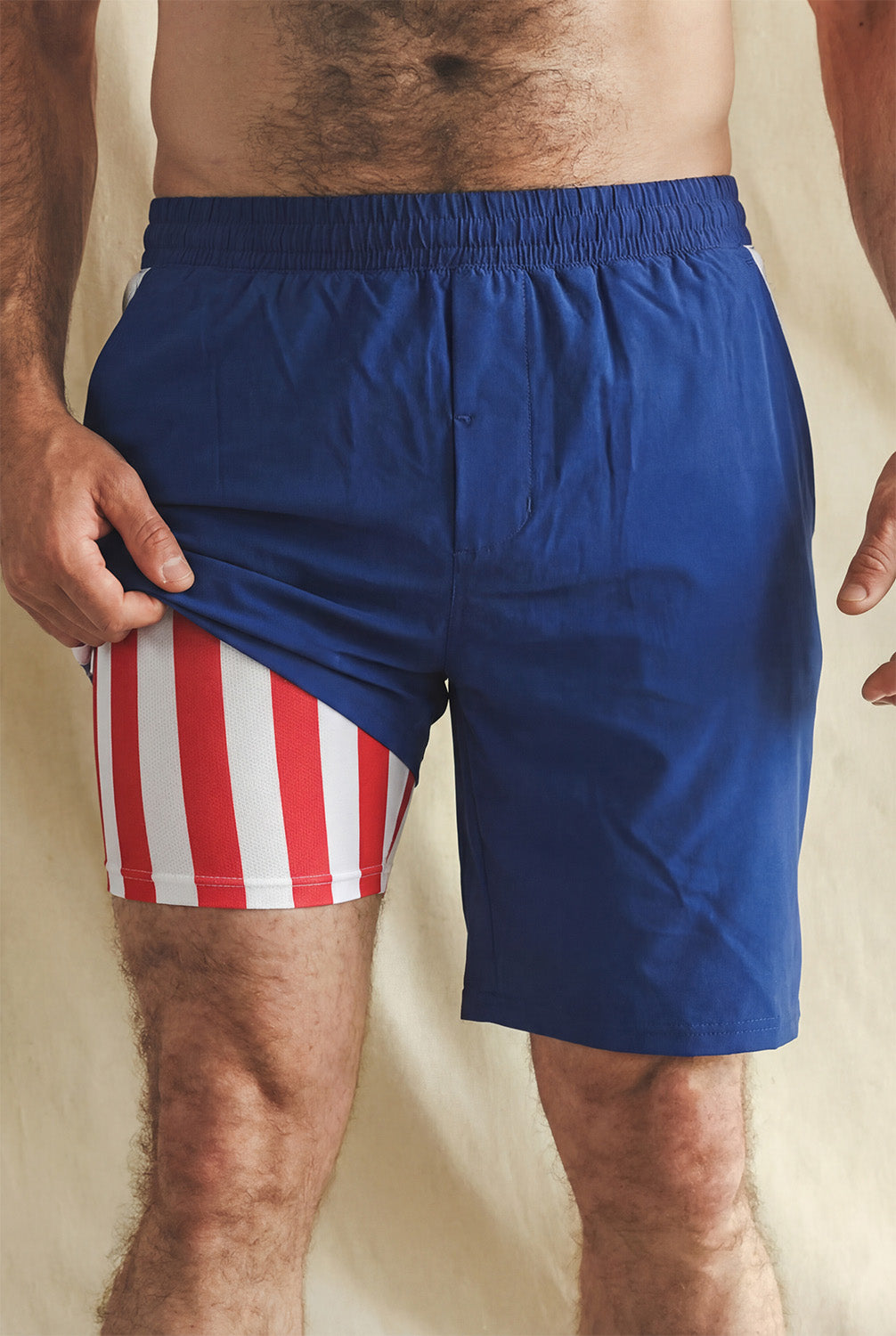 The Double Duty | American Flag Ball Hammock® 9 Inch Athletic Shorts - Shinesty