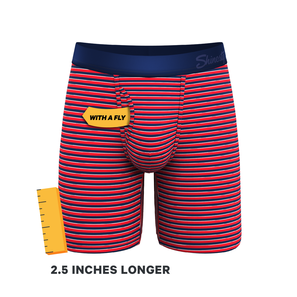 The US of A | USA Stripe Ball Hammock® Boxer - Long Leg - Shinesty