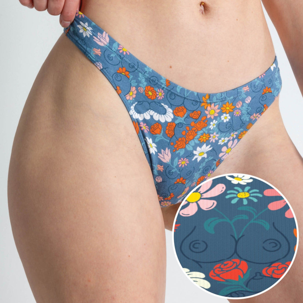 The Gardening Nips | Busty Floral MicroModal Thong - Shinesty