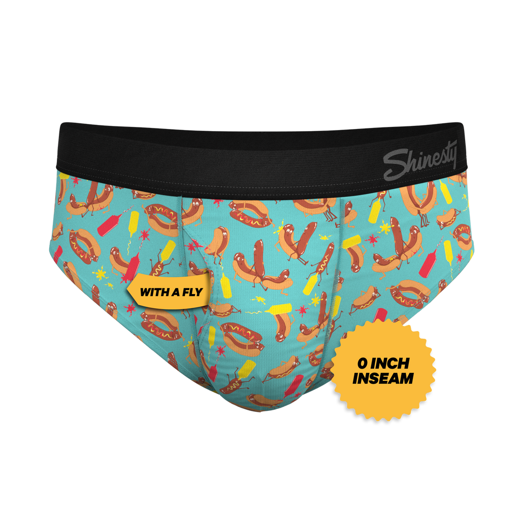 The Use a Condiment | Hot Dogs Ball Hammock® Pouch Underwear Briefs - Shinesty