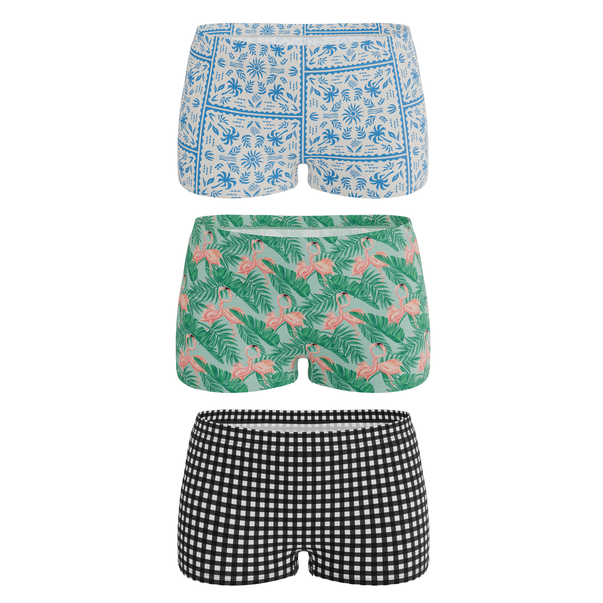 The Vacation Vices | Boyshort Underwear 3 Pack - Shinesty
