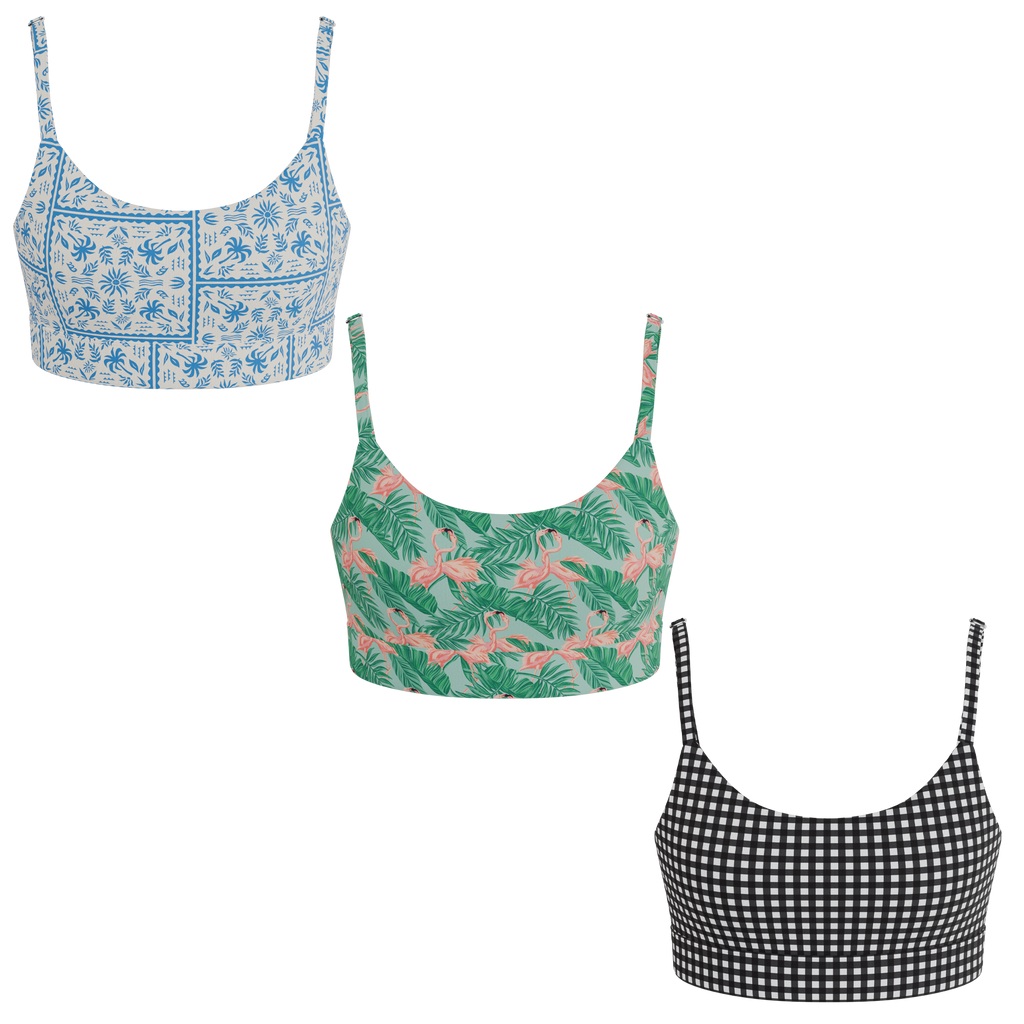 The Vacation Vices | Boob Hammock™ Scoop Bralette 3 Pack - Shinesty