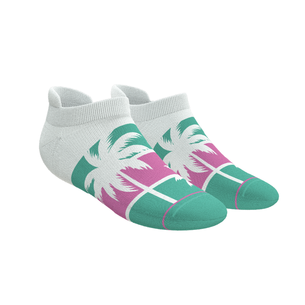 The Venice Beach | Palm Trees Heel Hammock™ Ankle Socks - Shinesty