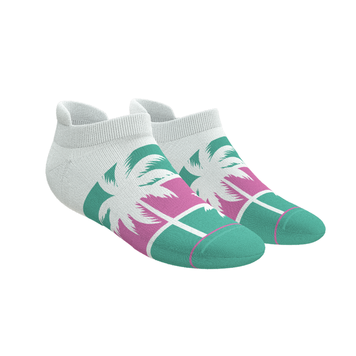 The Venice Beach | Palm Trees Heel Hammock™ Ankle Socks - Shinesty