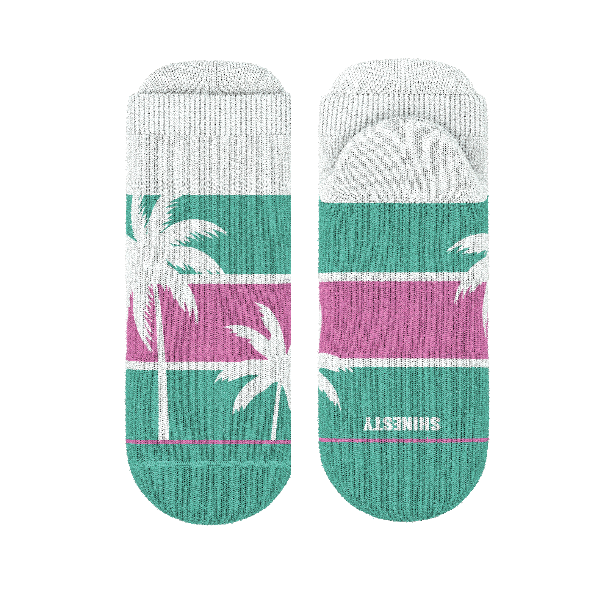 The Venice Beach | Palm Trees Heel Hammock™ Ankle Socks - Shinesty
