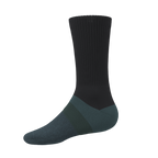 The Night Owl | Black and Teal Heel Hammock™ Crew Socks - Shinesty