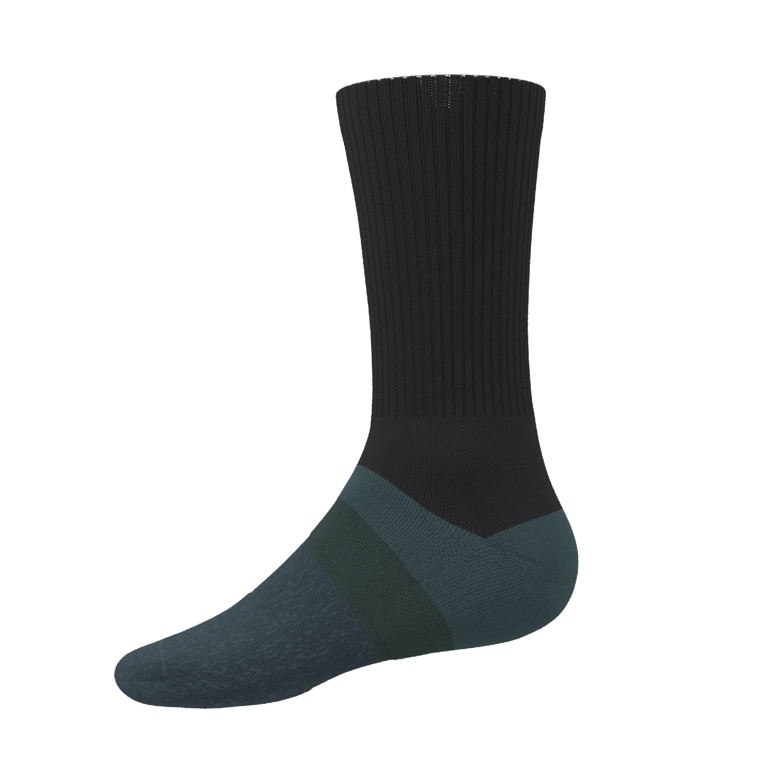 The Night Owl | Black and Teal Heel Hammock™ Crew Socks - Shinesty