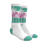 The Venice Beach | Palm Trees Heel Hammock™ Crew Socks - Shinesty