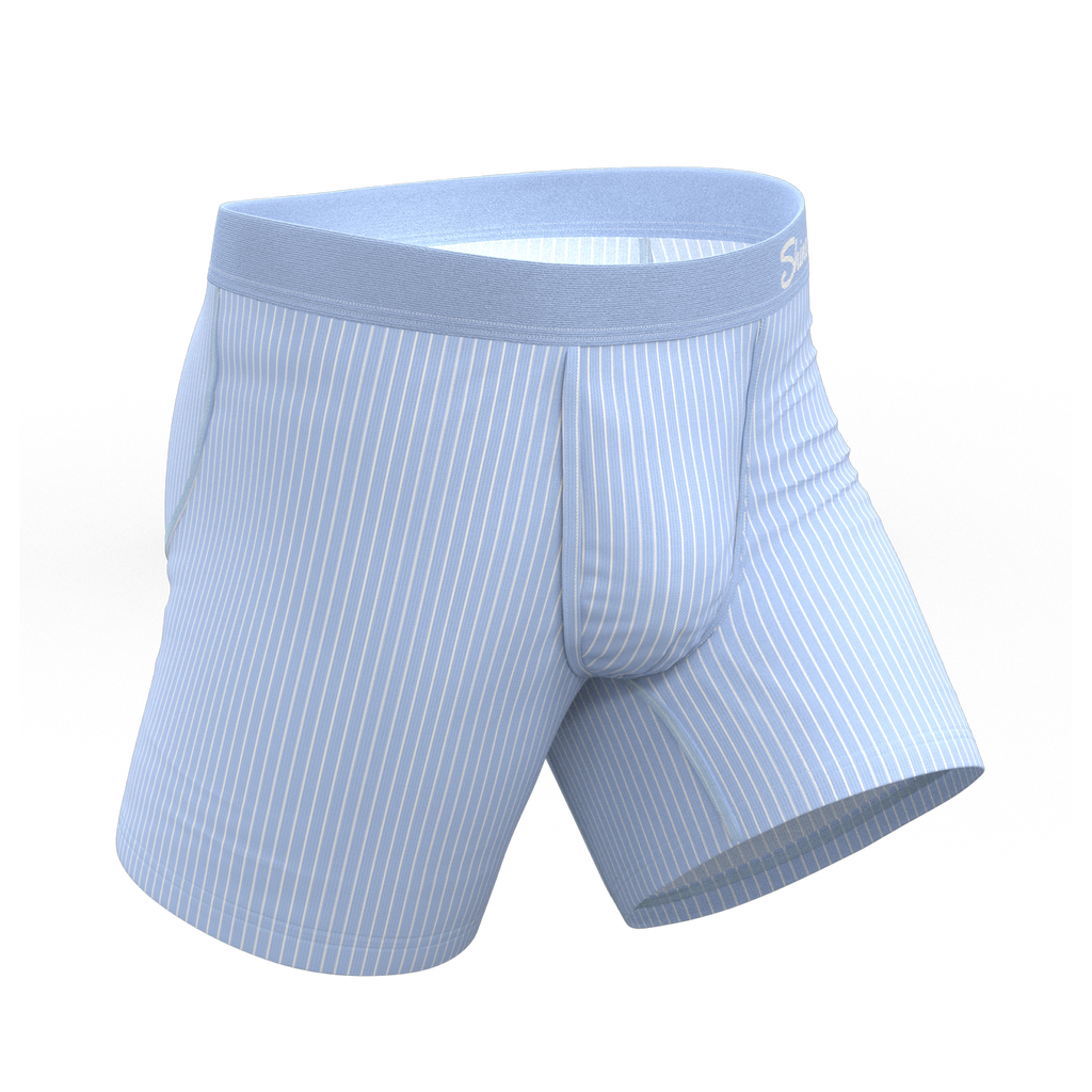 The Venus | Light Blue Stripe Ball Hammock® Pouch Underwear - Shinesty