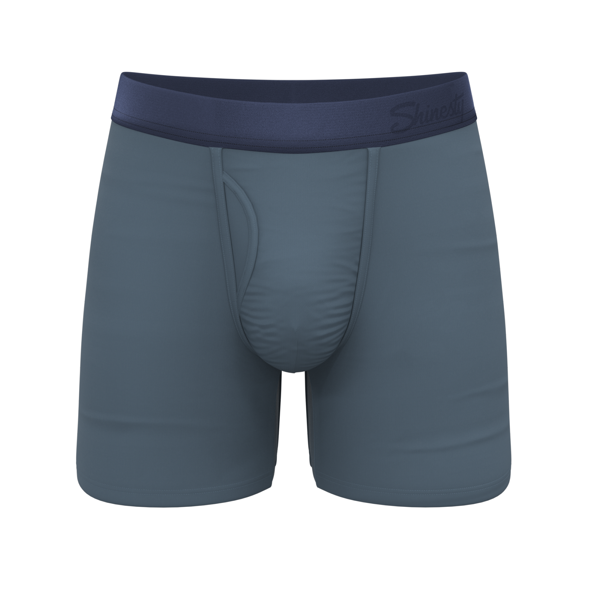 The Wake In The Lake | Tonal Teal Ball Hammock® Pouch Underwear With Fly - Shinesty