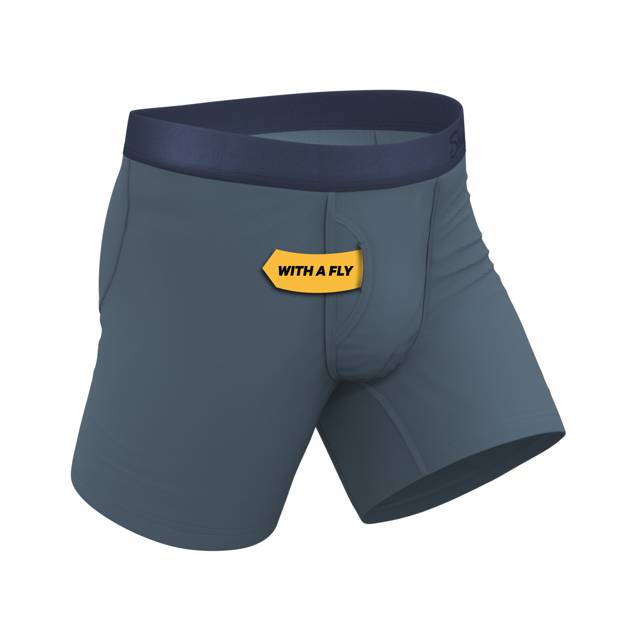 The Wake In The Lake | Tonal Teal Ball Hammock® Pouch Underwear With Fly - Shinesty