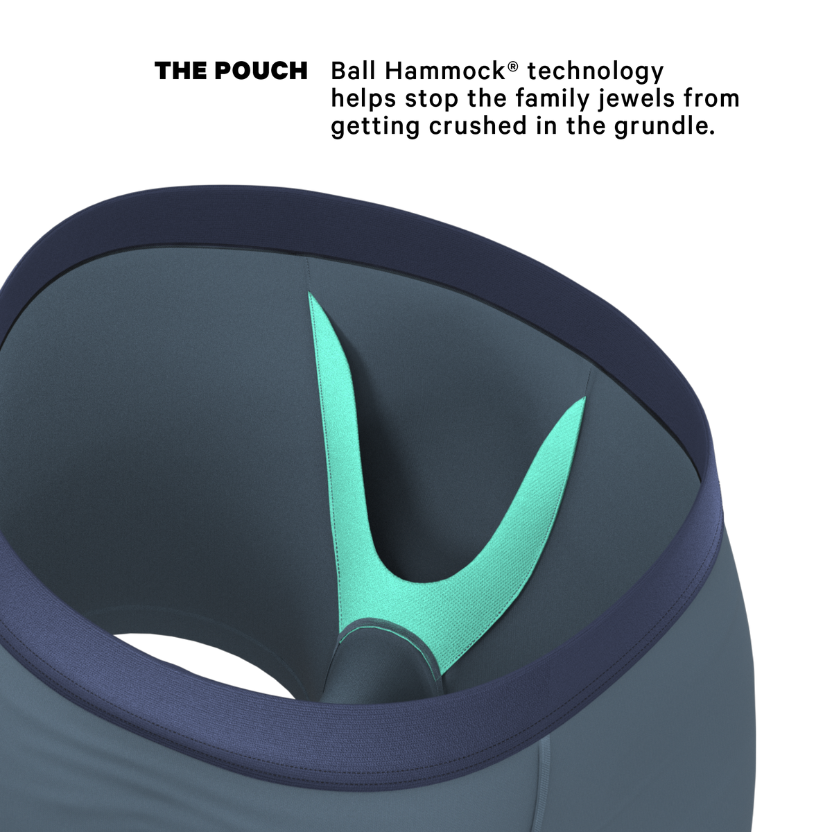 The Wake In The Lake | Tonal Teal Ball Hammock® Pouch Underwear - Shinesty
