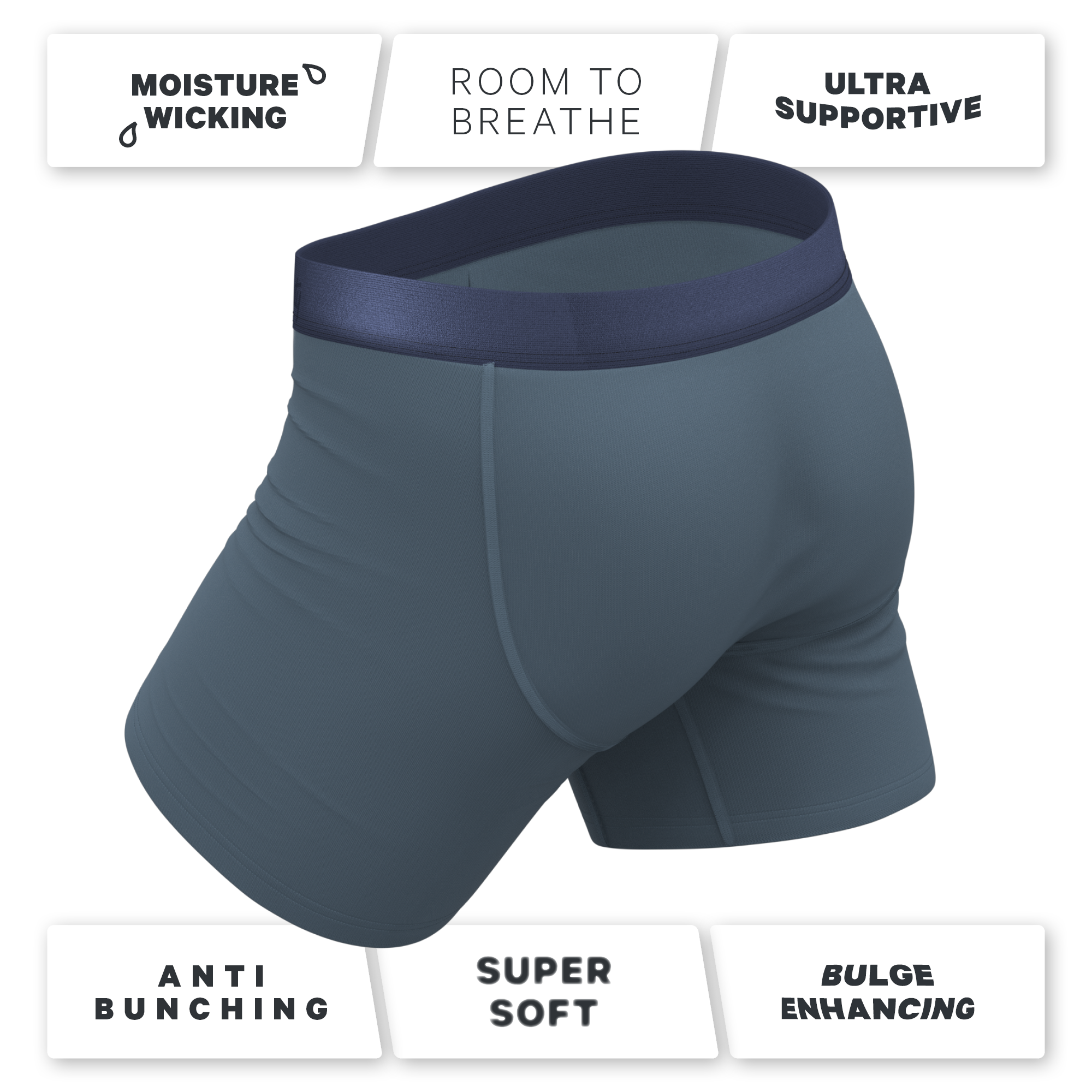 The Wake In The Lake | Tonal Teal Ball Hammock® Pouch Underwear - Shinesty