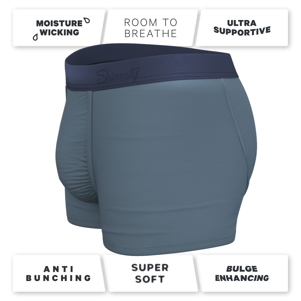The Wake In The Lake | Tonal Teal Ball Hammock® Pouch Trunks Underwear - Shinesty