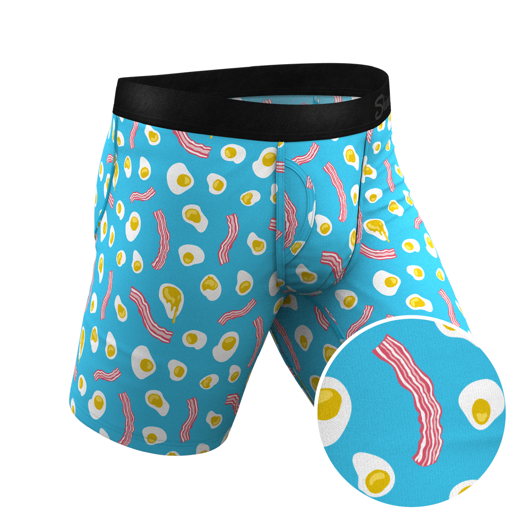 The Wakey Wakey | Eggs and Bacon Ball Hammock® Boxer - Long Leg - Shinesty