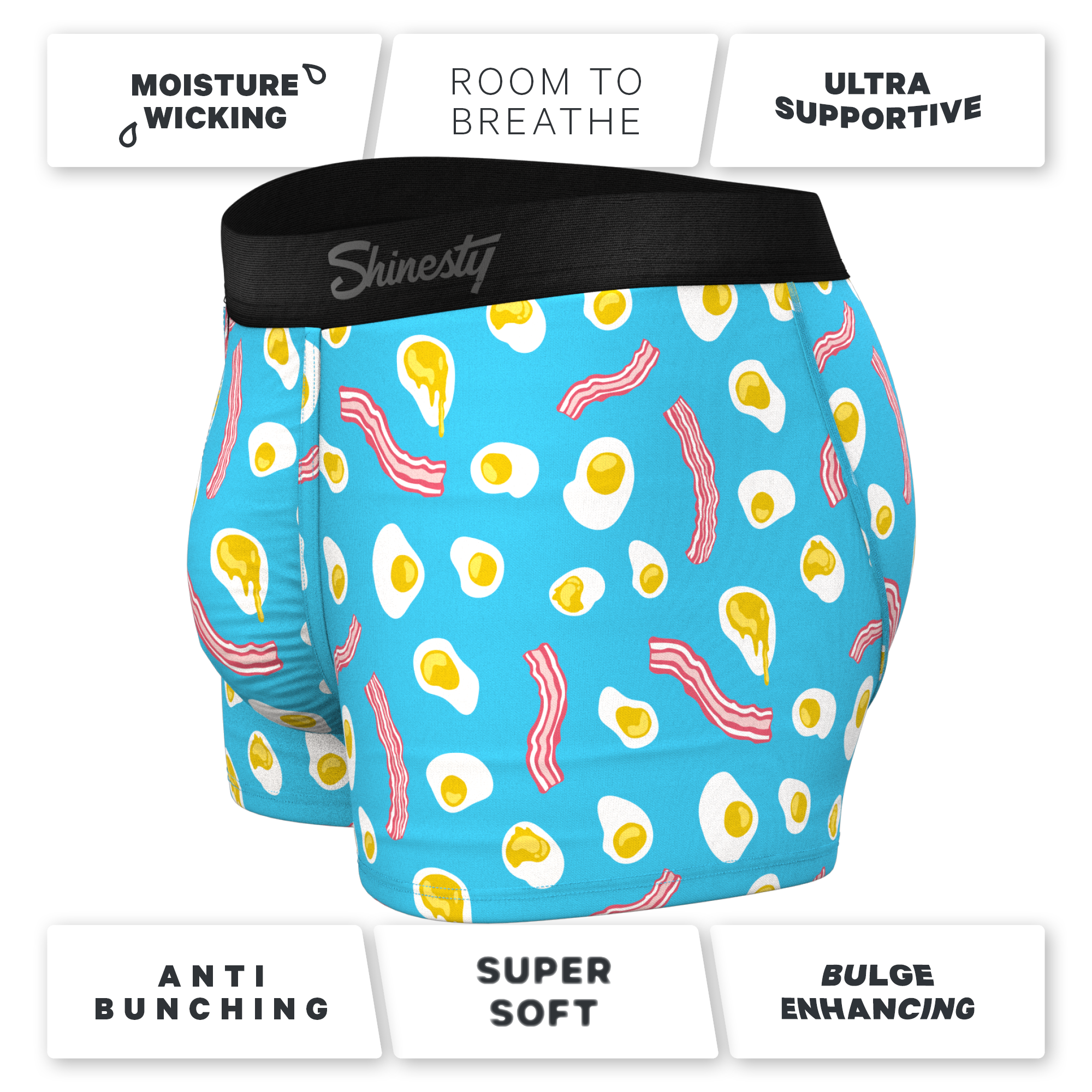 The Wakey Wakey | Eggs and Bacon Ball Hammock® Pouch Trunks Underwear - Shinesty