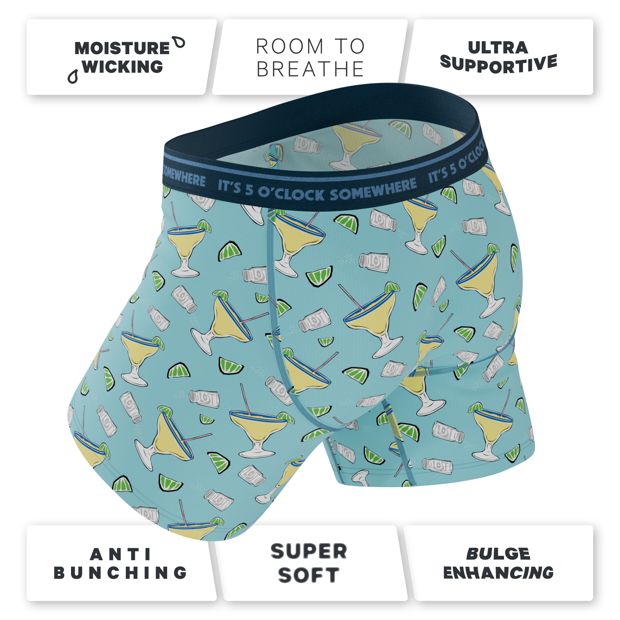 The Wasting Away | Shinesty x Margaritaville® Ball Hammock® Pouch Underwear With Fly - Shinesty