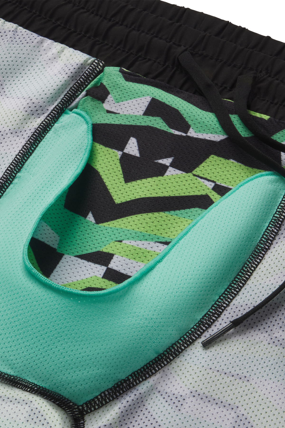 The Water Break | Black and Green Neon Ball Hammock® 7 Inch Athletic Shorts - Shinesty