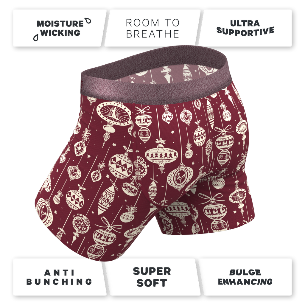 The Well Hung | Naughty Ornament Ball Hammock® Pouch Underwear With Fly - Shinesty