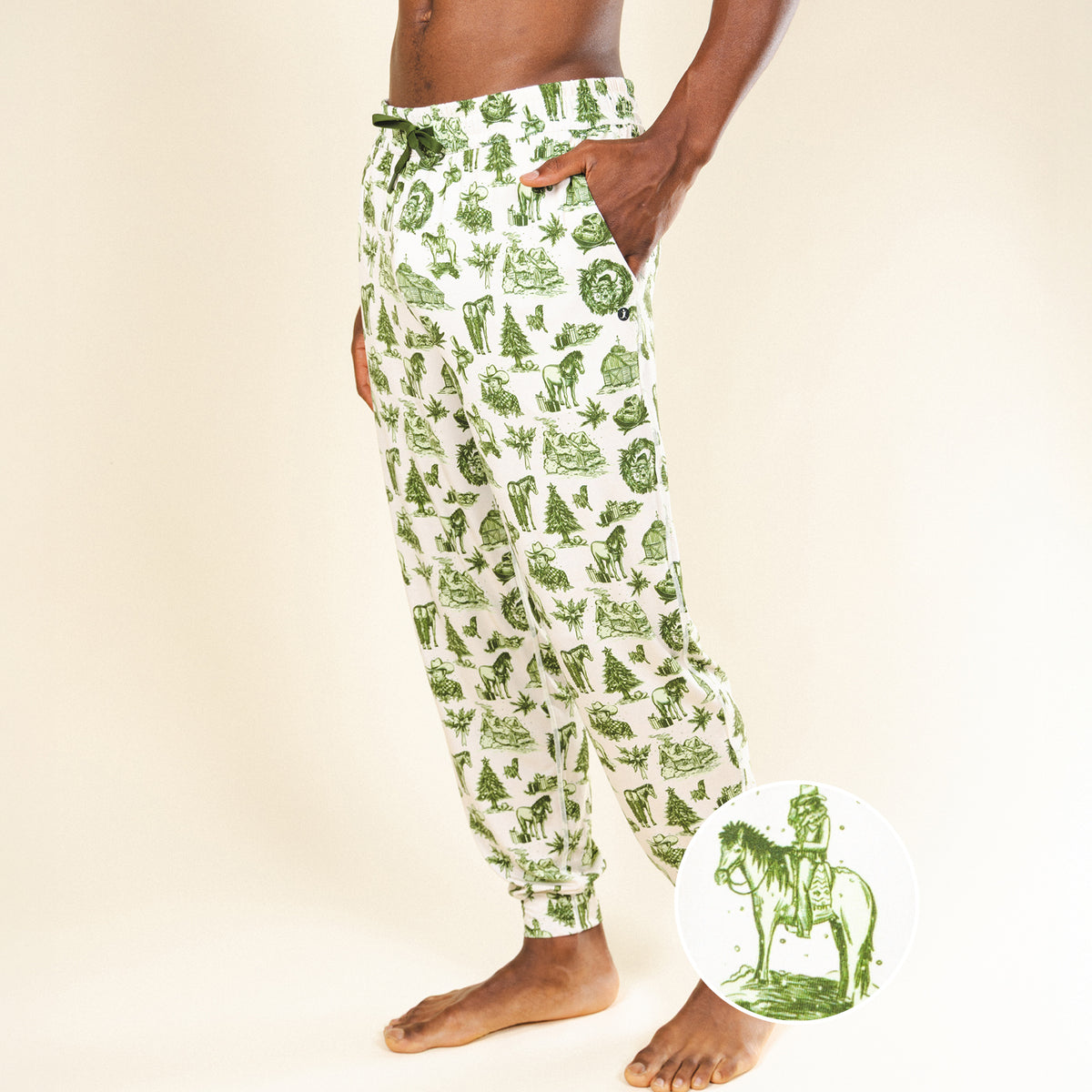 The Western Wonderland | Western Toile SleepDeep™ Men’s Pajama Joggers - Shinesty