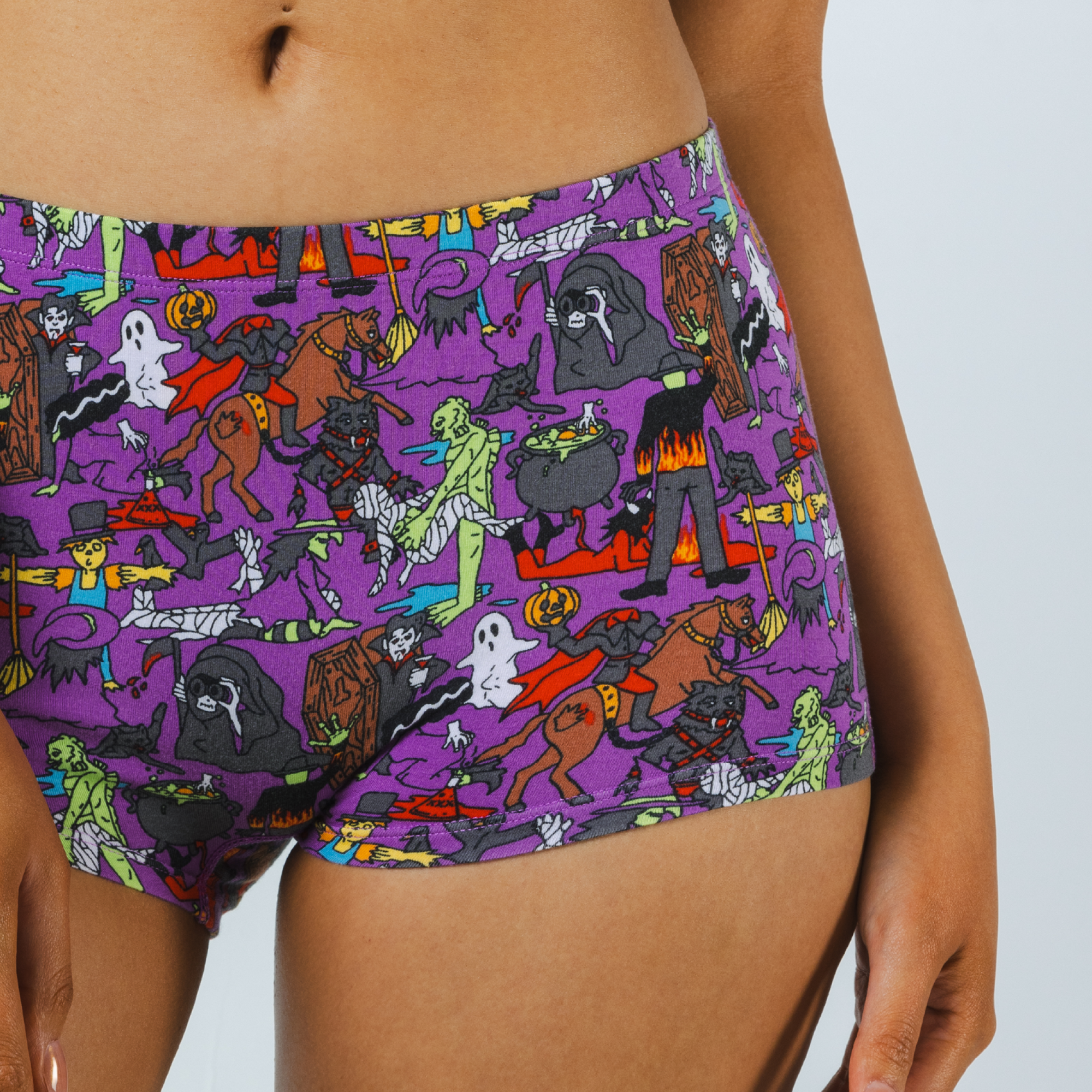 The Wet Nightmare | Halloween Characters Modal Boyshort Underwear - Shinesty