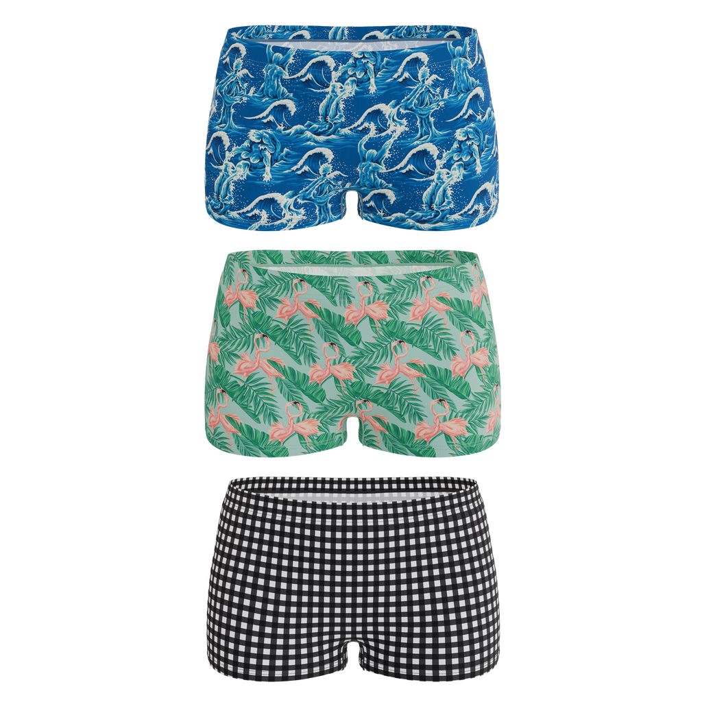 The Wet & Wild | Boyshort Underwear 3 Pack - Shinesty