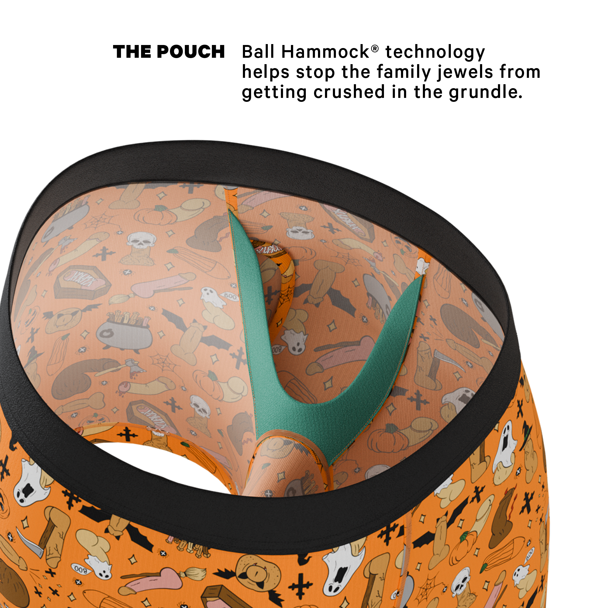The Wicked Willy | Graphic Trick or Treat Ball Hammock® Pouch Underwear With Fly - Shinesty