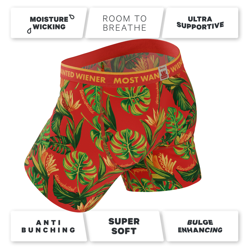 The Wiener In Paradise | Shinesty X Wienerschnitzel Tropical Ball Hammock® Pouch Underwear - Shinesty