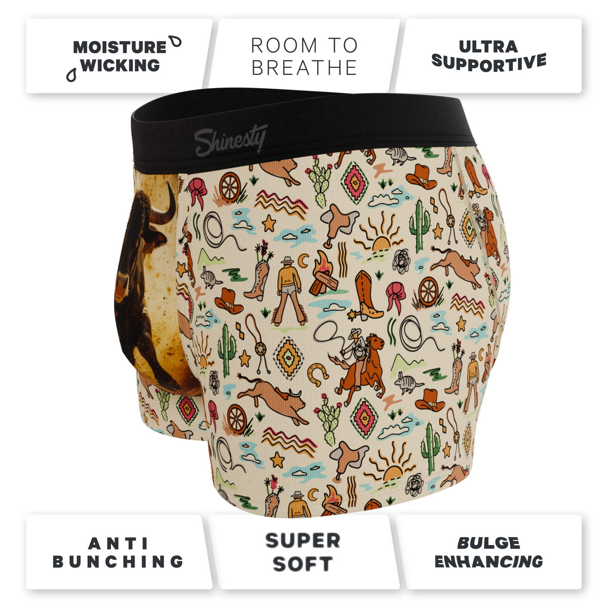 The Wild Bandit | Bull Ball Hammock® Pouch Trunks Underwear - Shinesty