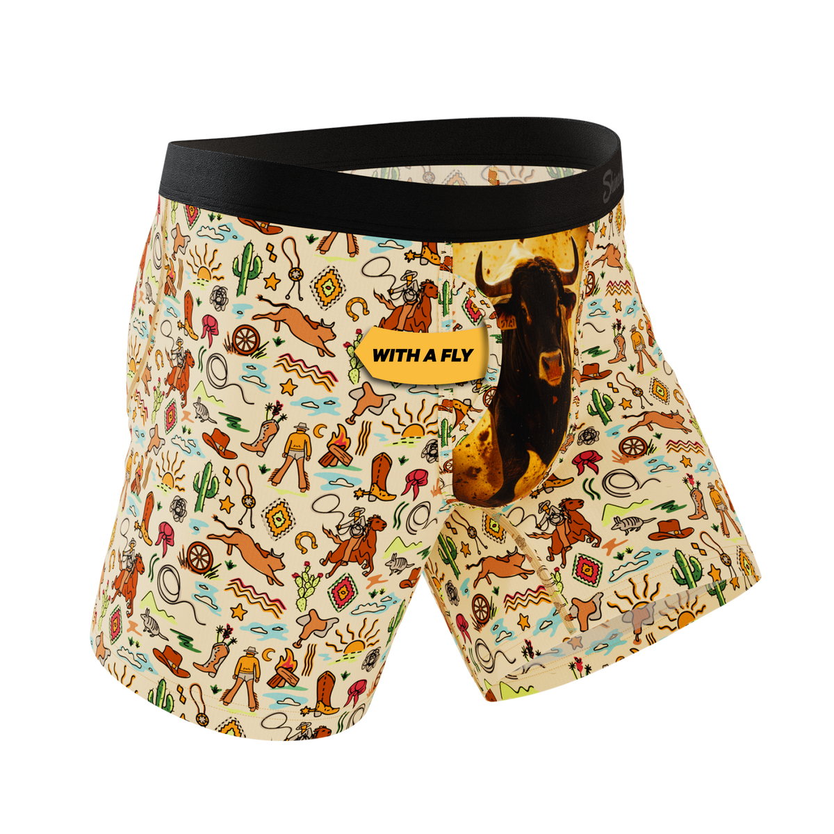 The Wild Bandit | Bull Ball Hammock® Pouch Underwear With Fly - Shinesty
