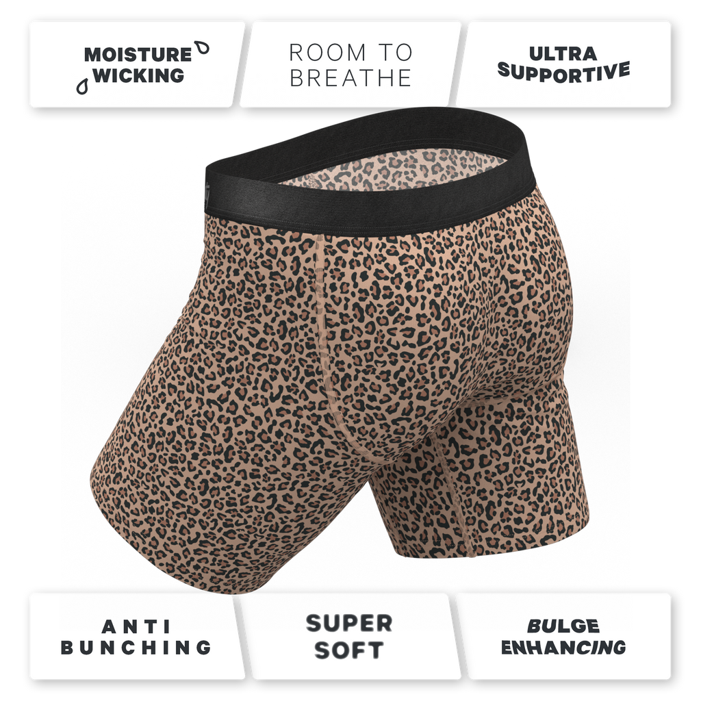 The Wild Cat | Leopard Print Ball Hammock® Boxer - Long Leg - Shinesty