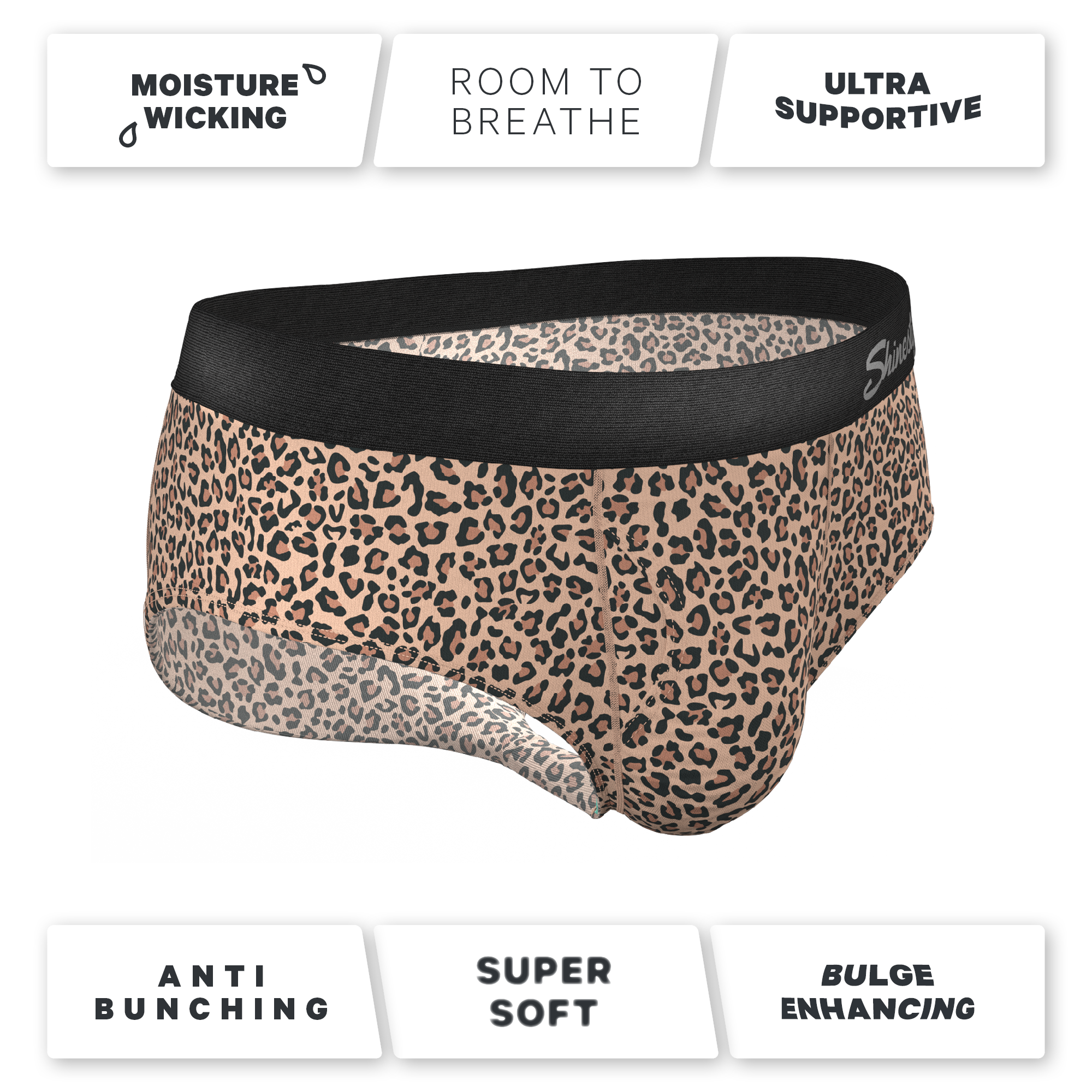 The Wild Cat | Leopard Print Ball Hammock® Pouch Underwear Briefs - Shinesty