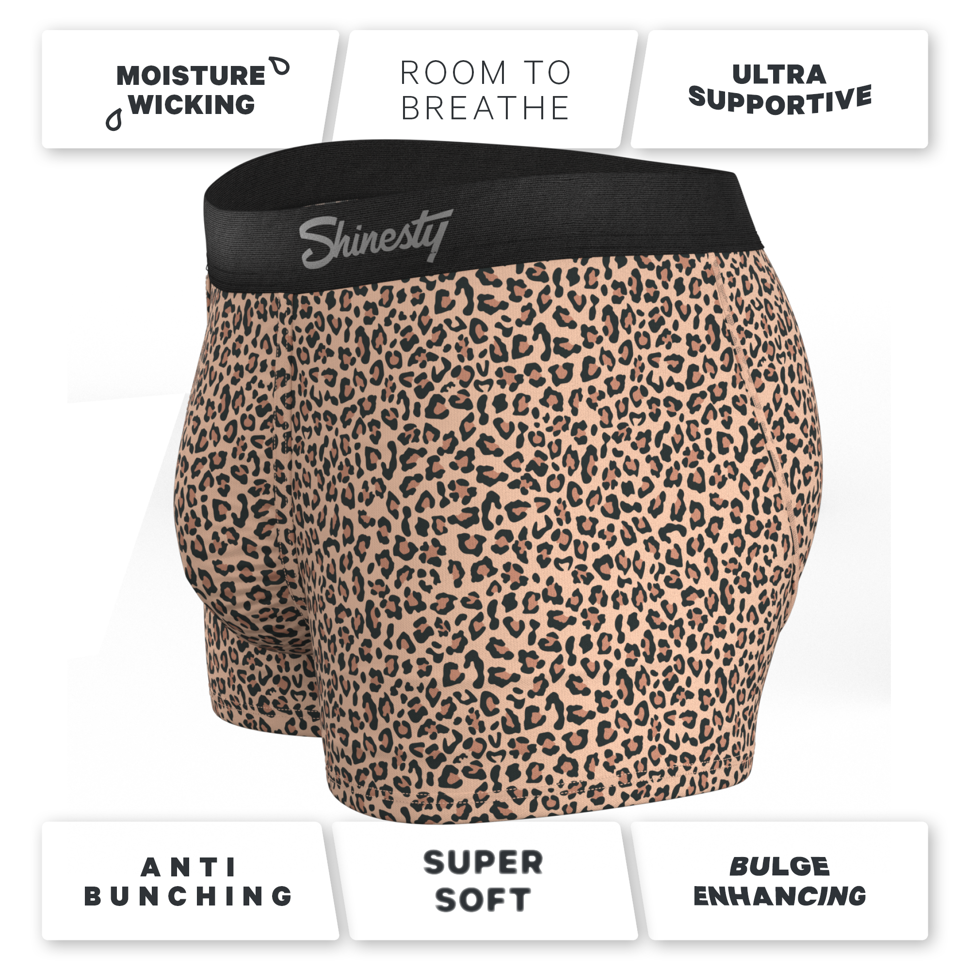 The Wild Cat | Leopard Print Ball Hammock® Pouch Trunks Underwear - Shinesty