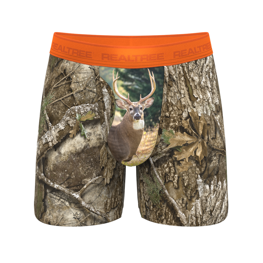The Wild Game | Realtree x Shinesty Neon Orange Ball Hammock® Pouch Underwear With Fly - Shinesty